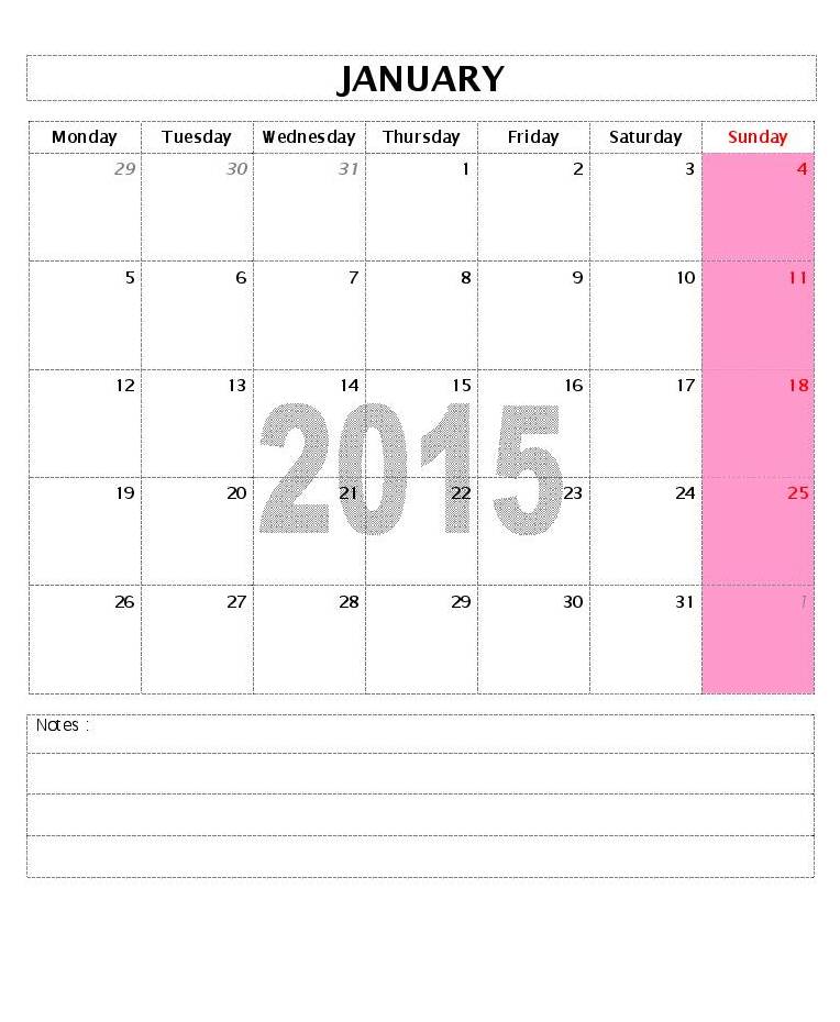 Microsoft Office Monthly Planner Template